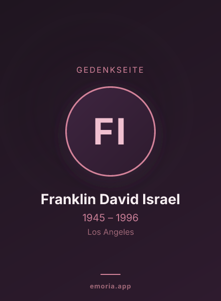 Gedenkportrait von Franklin David Israel