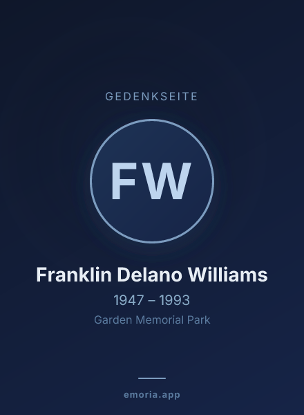 Gedenkportrait von Franklin Delano Williams