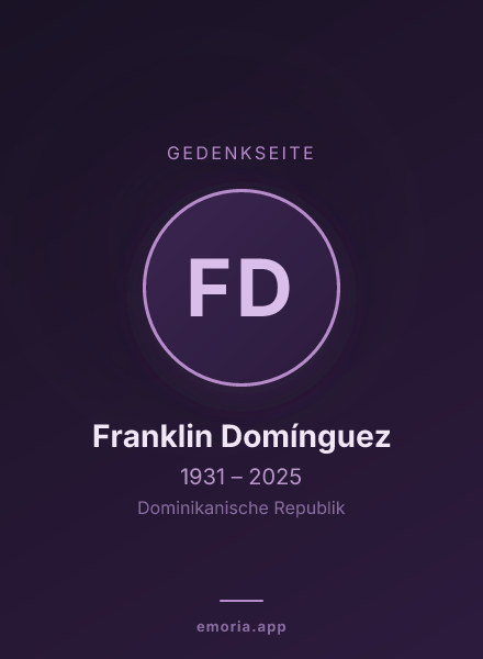 Gedenkportrait von Franklin Domínguez