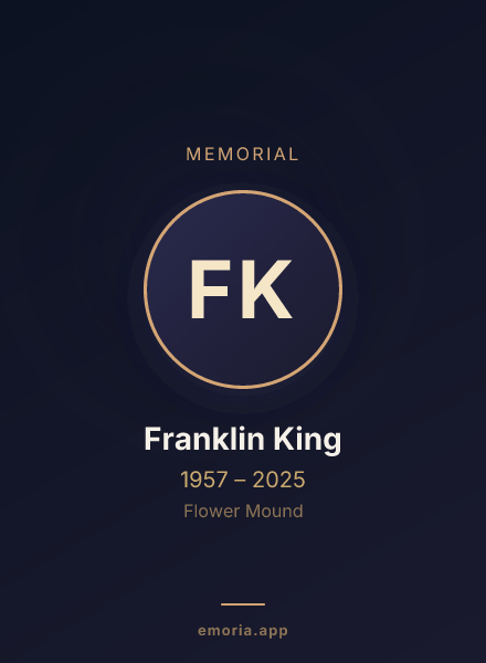 Memorial portrait of Franklin King