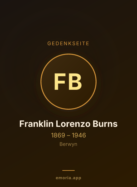 Gedenkportrait von Franklin Lorenzo Burns