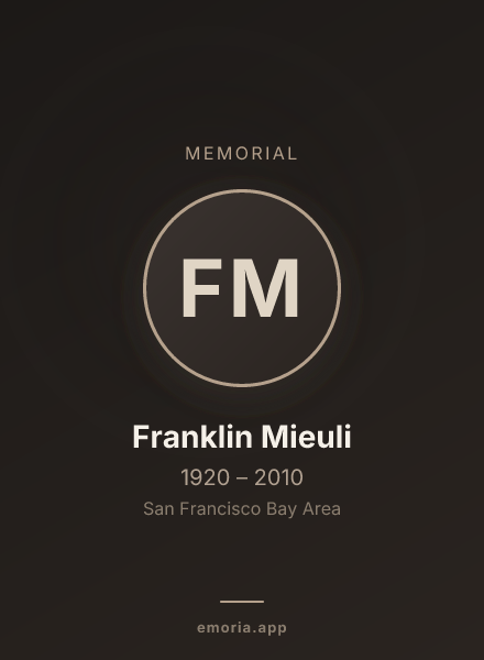Memorial portrait of Franklin Mieuli