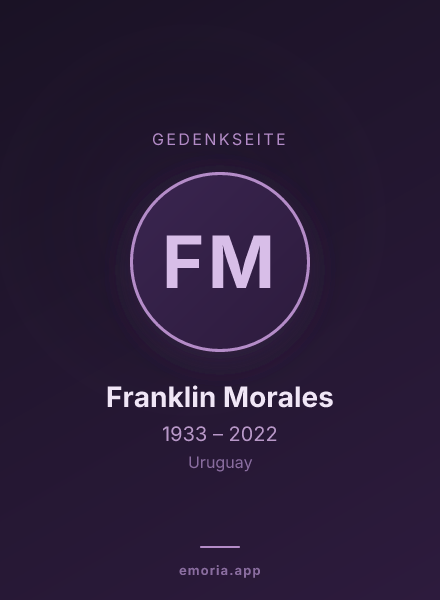 Gedenkportrait von Franklin Morales