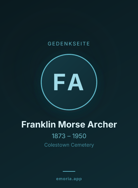 Gedenkportrait von Franklin Morse Archer
