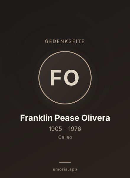 Gedenkportrait von Franklin Pease Olivera