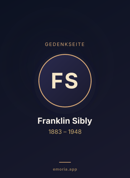 Gedenkportrait von Franklin Sibly