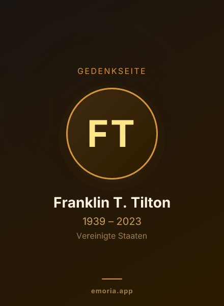 Gedenkportrait von Franklin T. Tilton