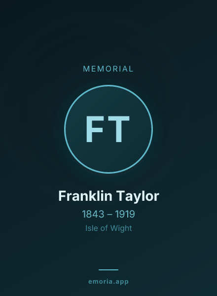 Memorial portrait of Franklin Taylor