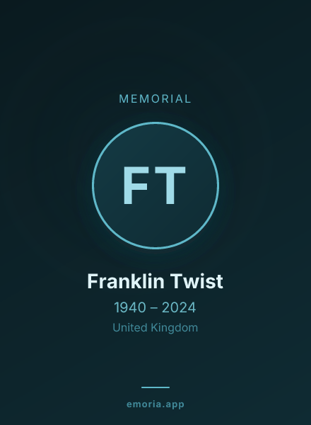 Memorial portrait of Franklin Twist