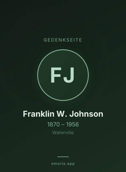 Gedenkportrait von Franklin W. Johnson