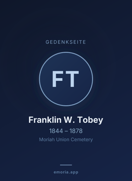 Gedenkportrait von Franklin W. Tobey