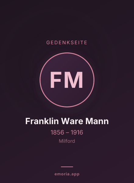 Gedenkportrait von Franklin Ware Mann