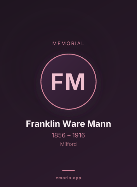Memorial portrait of Franklin Ware Mann