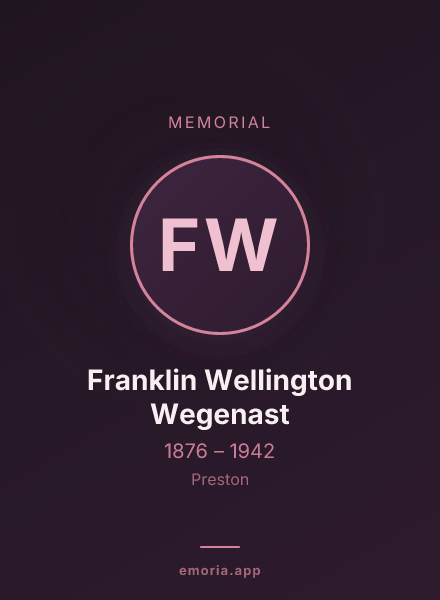 Memorial portrait of Franklin Wellington Wegenast
