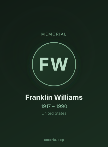 Memorial portrait of Franklin Williams