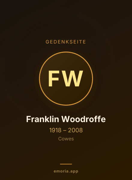 Gedenkportrait von Franklin Woodroffe