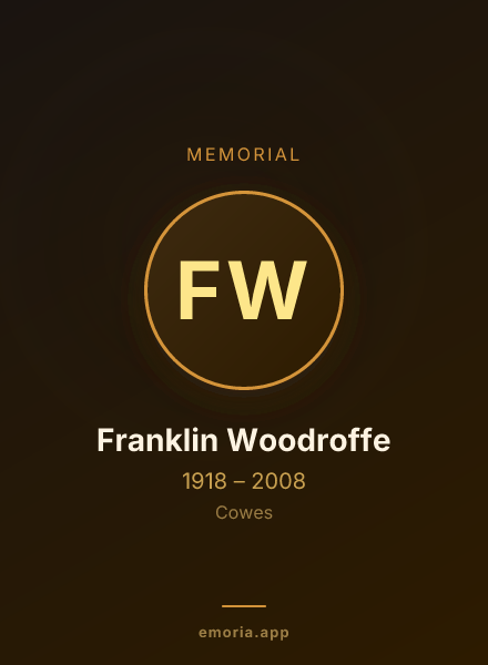 Memorial portrait of Franklin Woodroffe