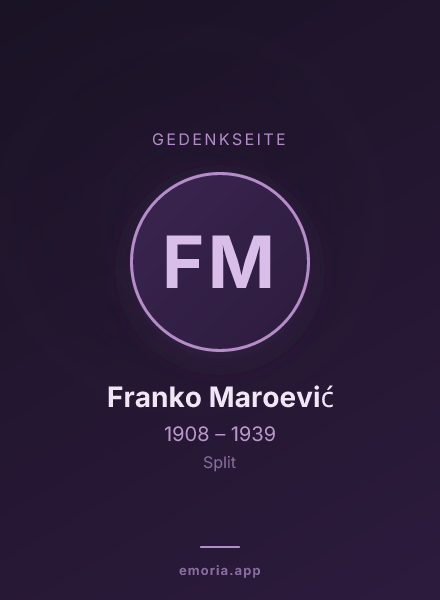Gedenkportrait von Franko Maroević