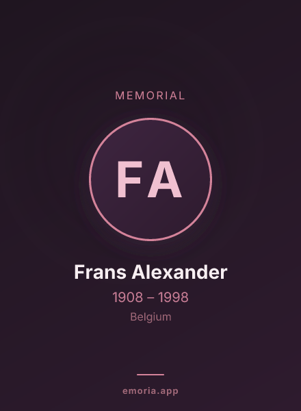 Memorial portrait of Frans Alexander