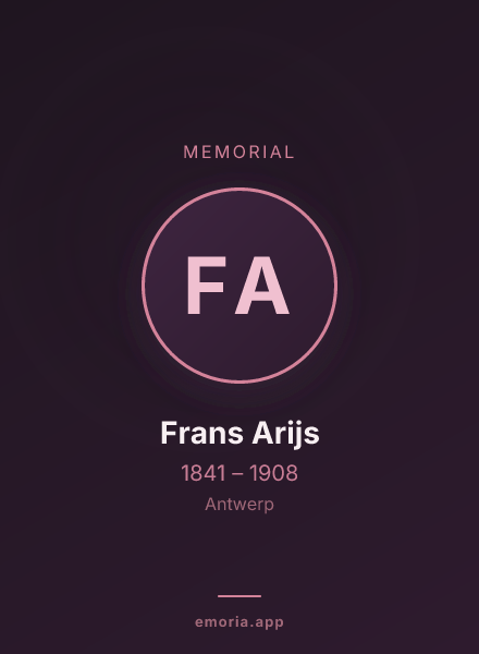 Memorial portrait of Frans Arijs