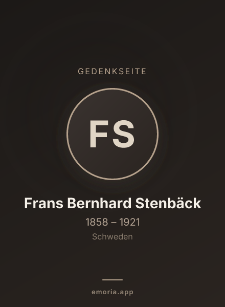 Gedenkportrait von Frans Bernhard Stenbäck