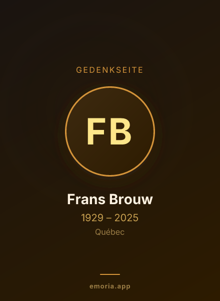 Gedenkportrait von Frans Brouw