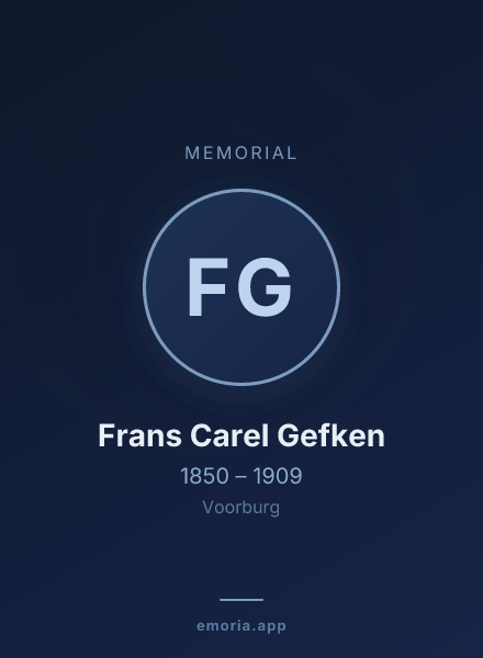 Memorial portrait of Frans Carel Gefken