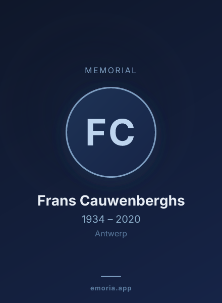 Memorial portrait of Frans Cauwenberghs