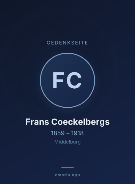 Gedenkportrait von Frans Coeckelbergs
