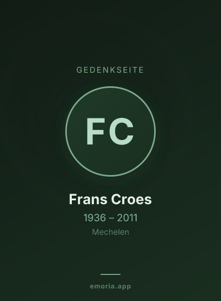 Gedenkportrait von Frans Croes