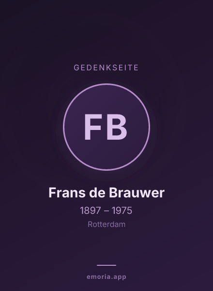 Gedenkportrait von Frans de Brauwer