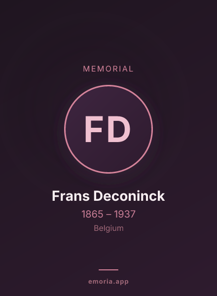 Memorial portrait of Frans Deconinck