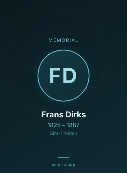 Memorial portrait of Frans Dirks