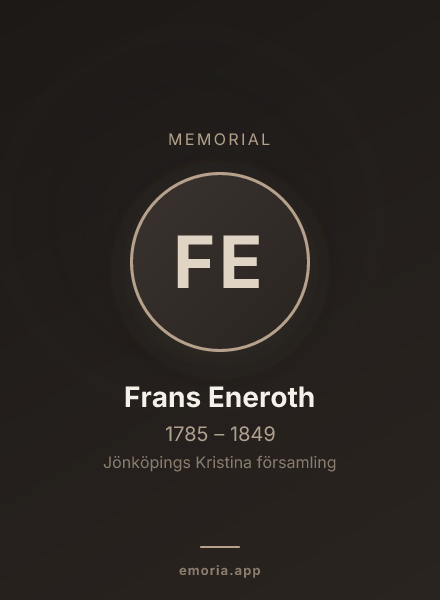 Memorial portrait of Frans Eneroth
