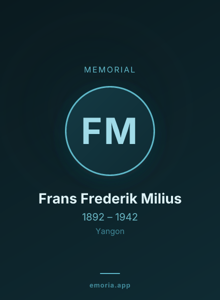 Memorial portrait of Frans Frederik Milius