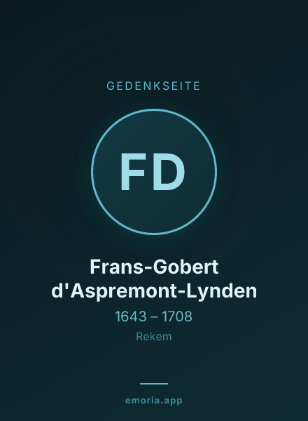 Gedenkportrait von Frans-Gobert d'Aspremont-Lynden