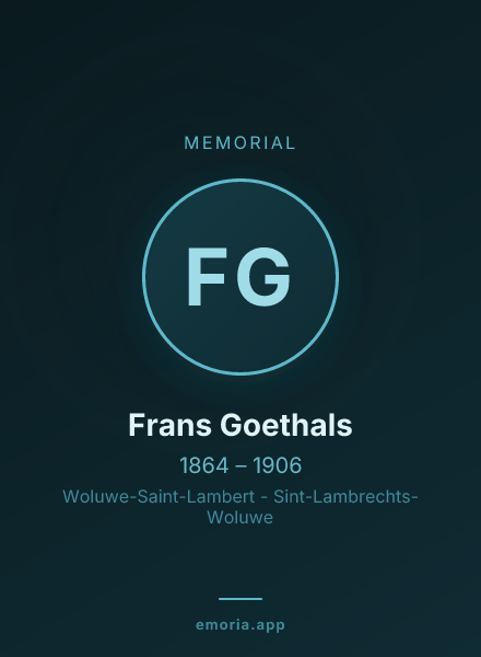 Memorial portrait of Frans Goethals