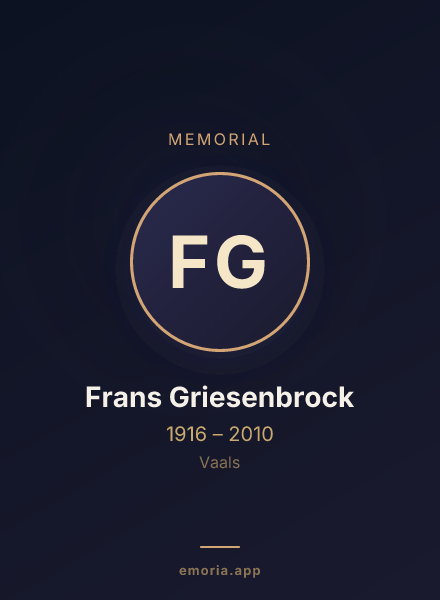 Memorial portrait of Frans Griesenbrock