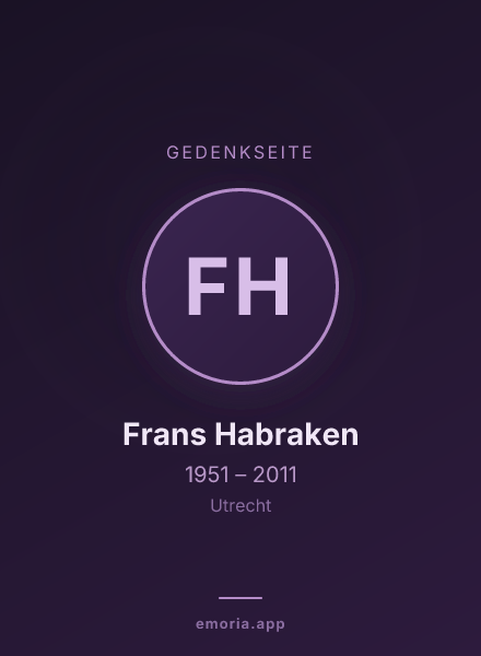 Gedenkportrait von Frans Habraken