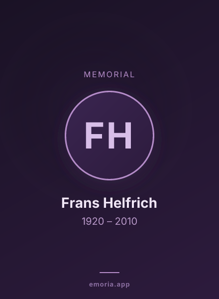 Memorial portrait of Frans Helfrich