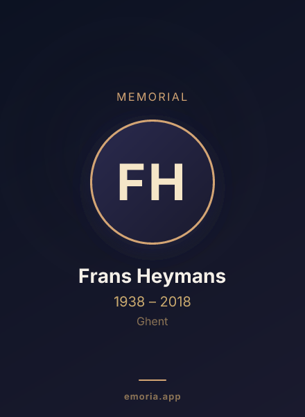 Memorial portrait of Frans Heymans