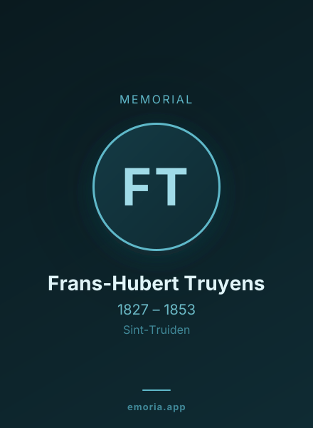 Memorial portrait of Frans-Hubert Truyens