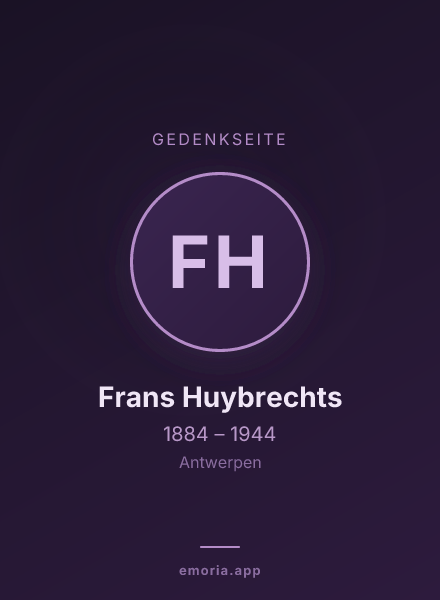 Gedenkportrait von Frans Huybrechts