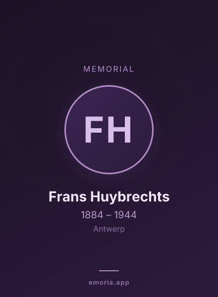 Memorial portrait of Frans Huybrechts