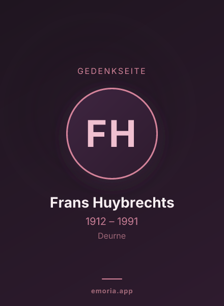 Gedenkportrait von Frans Huybrechts
