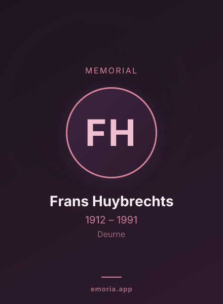Memorial portrait of Frans Huybrechts