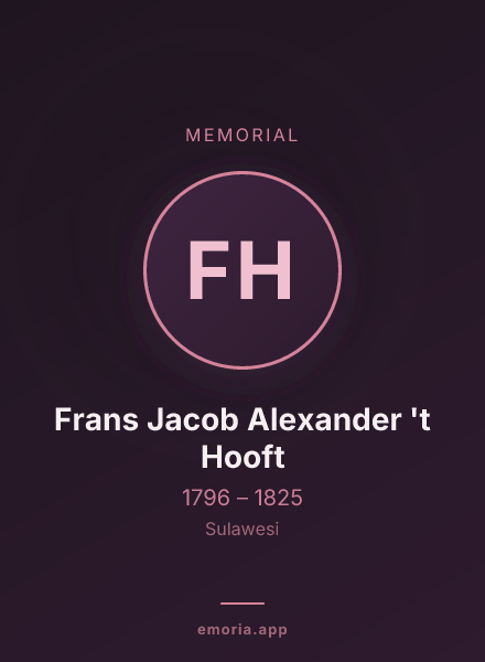 Memorial portrait of Frans Jacob Alexander 't Hooft