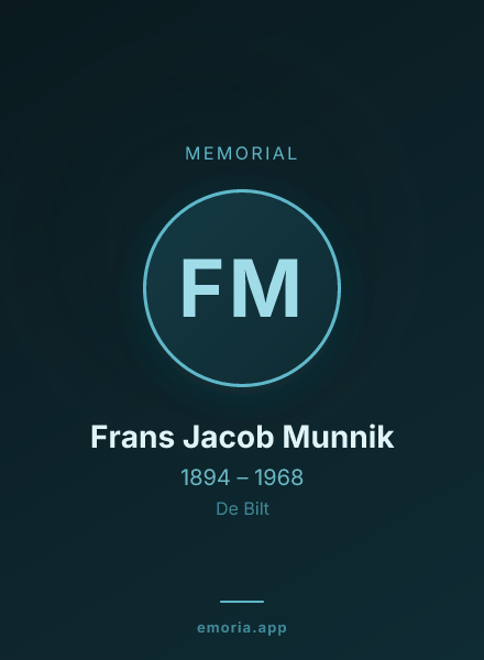 Memorial portrait of Frans Jacob Munnik