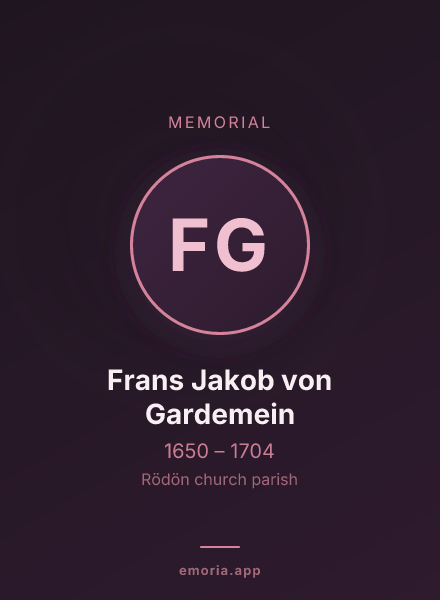 Memorial portrait of Frans Jakob von Gardemein