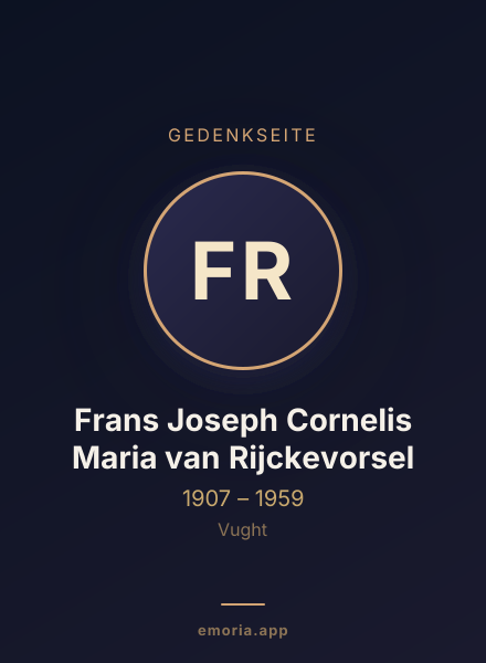 Gedenkportrait von Frans Joseph Cornelis Maria van Rijckevorsel